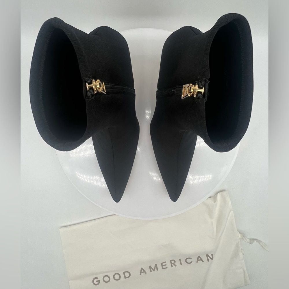 GOOD AMERICAN | Ankle Shine Neoprene Booties | Black | NWT 9 | w/ Dust Bag - Picture 6 of 15